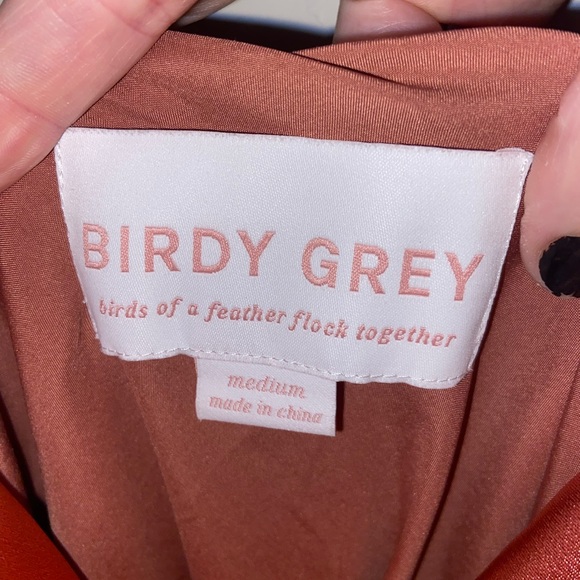 STUNNING Copper Shiny Silky Midi Dress Size M - Picture 3 of 5